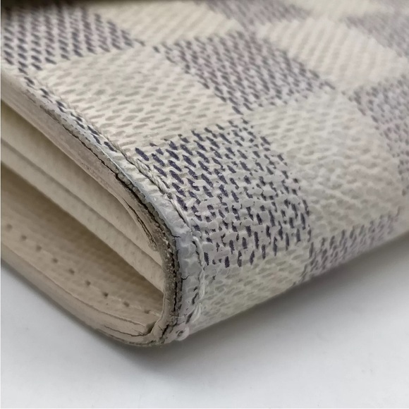 Louis Vuitton LV Long Wallet Portefeuille Sarah White Damier Azur - Picture 9 of 9